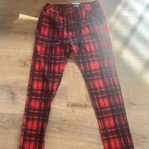 Punk Rock Red and Black plaid pants. Small. Urban Outfitters brand.